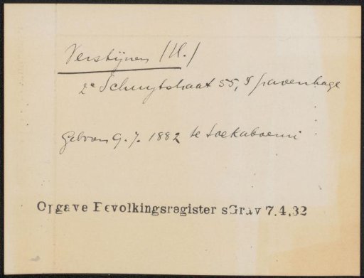 Note concerning Henri Verstijnen
