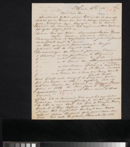 Letter to Christiaan Kramm