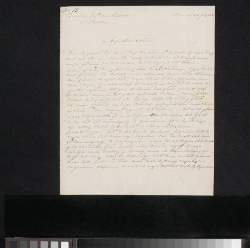 Letter to Johannes Petrus van Horstok