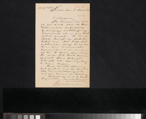 Letter to Christiaan Kramm