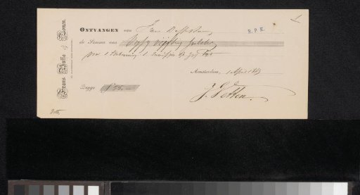 Receipt for Johannes Vetten