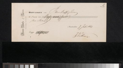 Receipt for Johannes Vetten