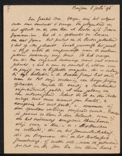 Letter to Pieter Haverkorn van Rijsewijk