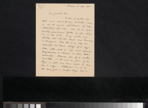 Letter to Pieter Haverkorn van Rijsewijk
