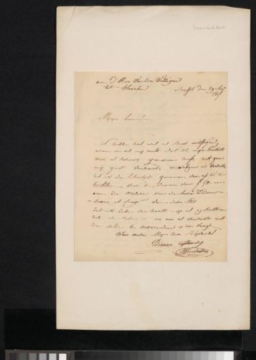 Letter to Adriaan van der Willigen