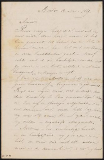 Letter to Anonymous