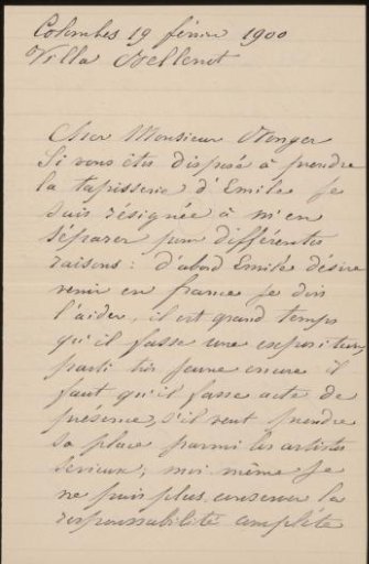 Letter to Andries Bonger