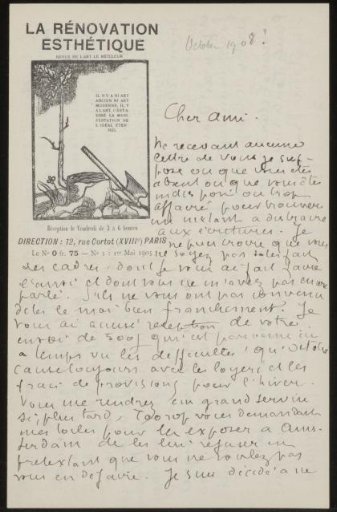Letter to Andries Bonger
