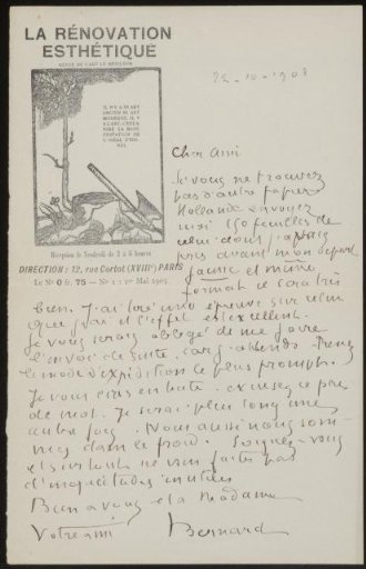 Letter to Andries Bonger