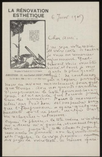 Letter to Andries Bonger