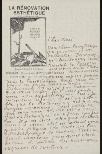 Letter to Andries Bonger
