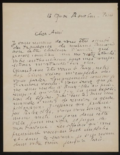 Letter to Andries Bonger