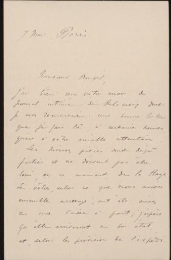 Letter to Andries Bonger