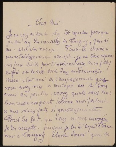 Letter to Andries Bonger