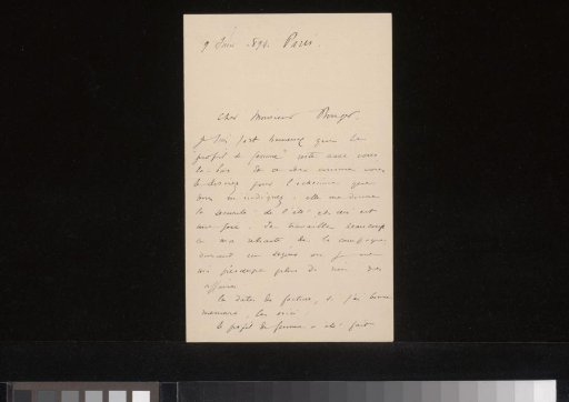 Letter to Andries Bonger