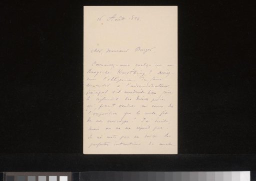 Letter to Andries Bonger