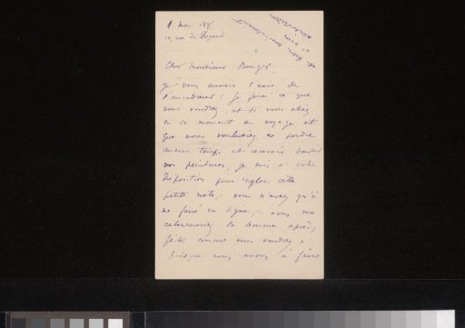 Letter to Andries Bonger