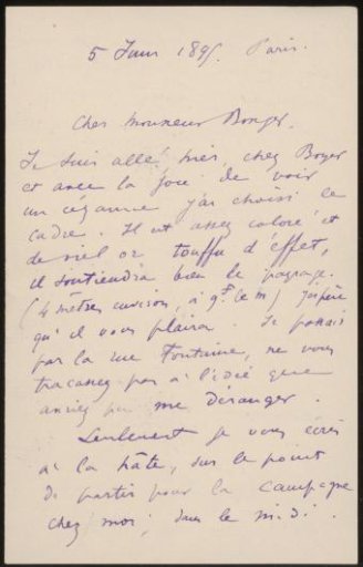 Letter to Andries Bonger