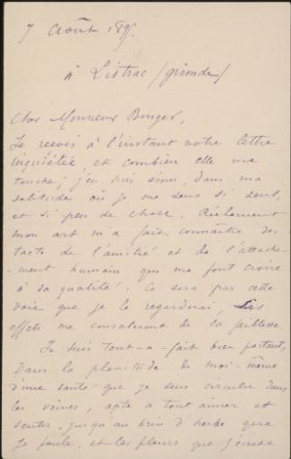 Letter to Andries Bonger