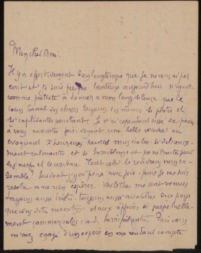 Letter to Andries Bonger