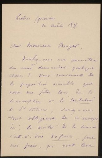 Letter to Andries Bonger