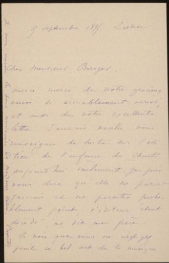 Letter to Andries Bonger