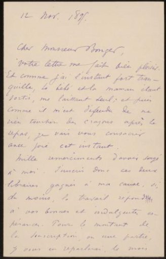 Letter to Andries Bonger