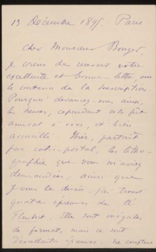 Letter to Andries Bonger