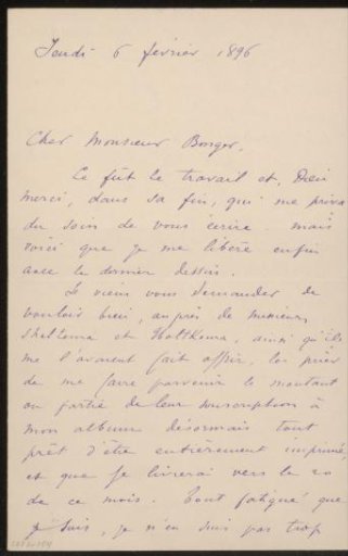 Letter to Andries Bonger