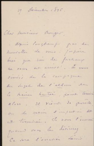 Letter to Andries Bonger