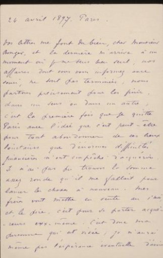 Letter to Andries Bonger