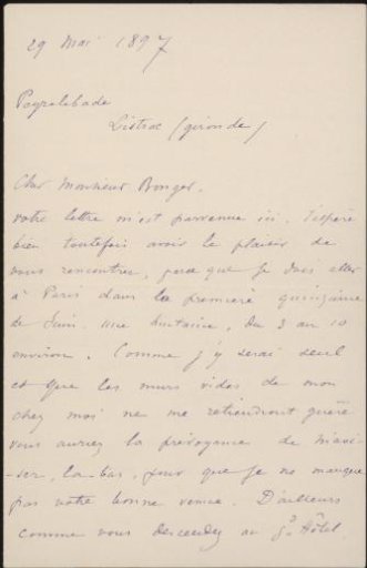 Letter to Andries Bonger