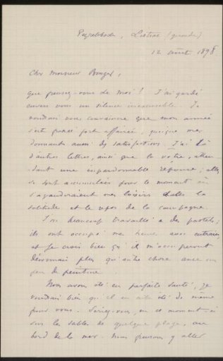 Letter to Andries Bonger