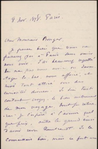 Letter to Andries Bonger