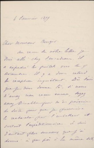 Letter to Andries Bonger