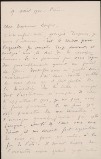 Letter to Andries Bonger