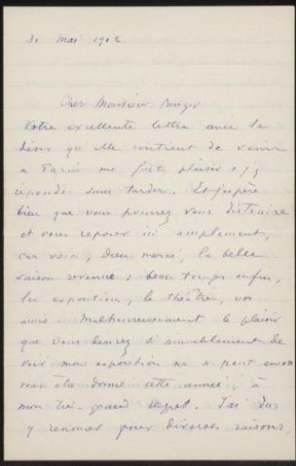 Letter to Andries Bonger