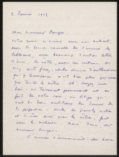 Letter to Andries Bonger