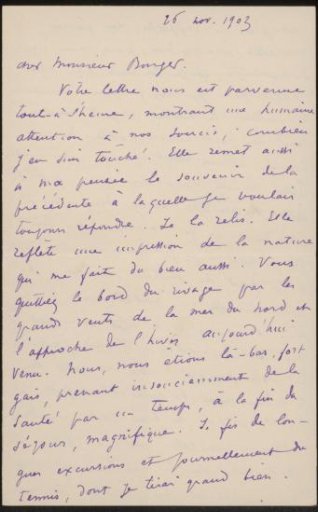 Letter to Andries Bonger