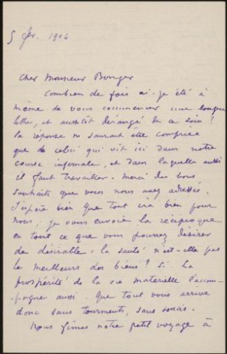 Letter to Andries Bonger