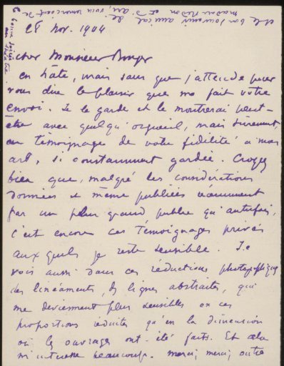 Letter to Andries Bonger