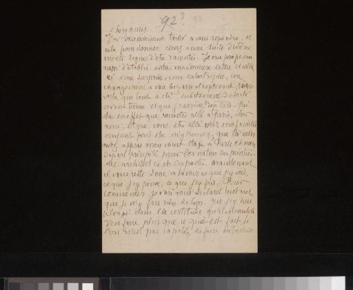 Letter to Andries Bonger