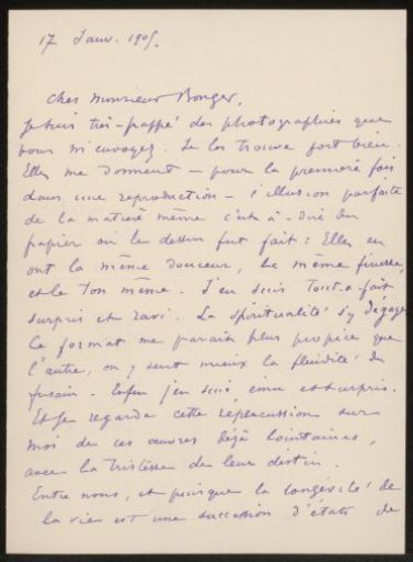 Letter to Andries Bonger
