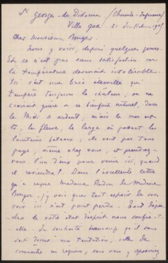 Letter to Andries Bonger