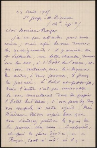 Letter to Andries Bonger