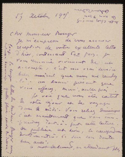 Letter to Andries Bonger