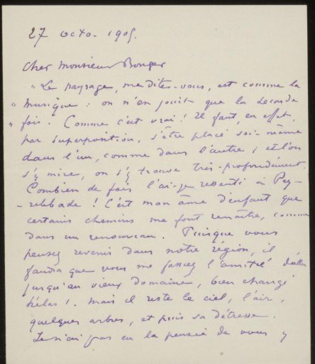 Letter to Andries Bonger