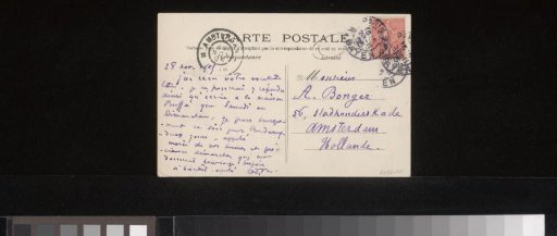 Postcard to Andries Bonger