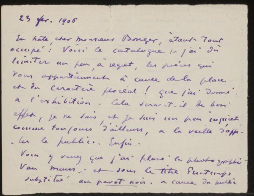 Letter to Andries Bonger