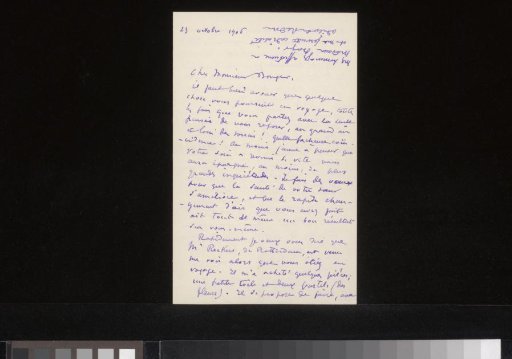 Letter to Andries Bonger